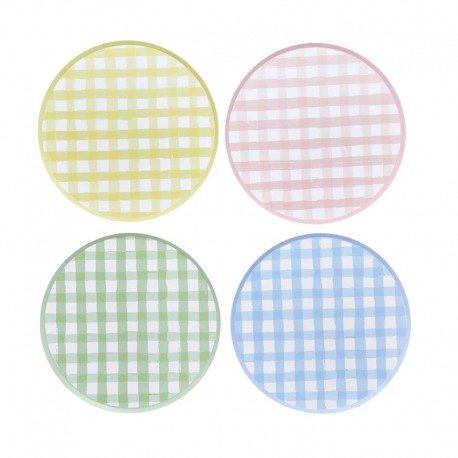 8 PIATTI FANTASIA GINGHAM MULTICOLOR