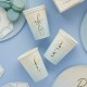 8 BICCHIERI SFUMATO AZZURRO "BABY BOY"