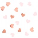 CORIANDOLI CUORI ROSA E ROSE GOLD 3cm