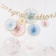 set 6 paper fan pastello