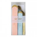 set 6 paper fan pastello, misure varie