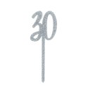 TOPPER "30" IN ACRILICO - GLITTER