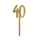 TOPPER "40" IN ACRILICO - GLITTER
