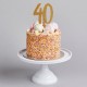 TOPPER "40" IN ACRILICO - GLITTER