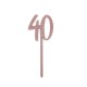 TOPPER "40" IN ACRILICO - GLITTER