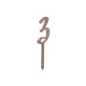 TOPPER NUMERO 3 - GLITTER