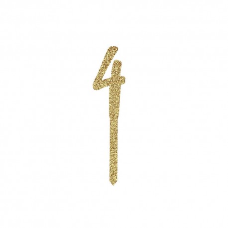 TOPPER NUMERO 4 - GLITTER