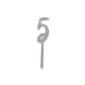 TOPPER NUMERO 5 - GLITTER