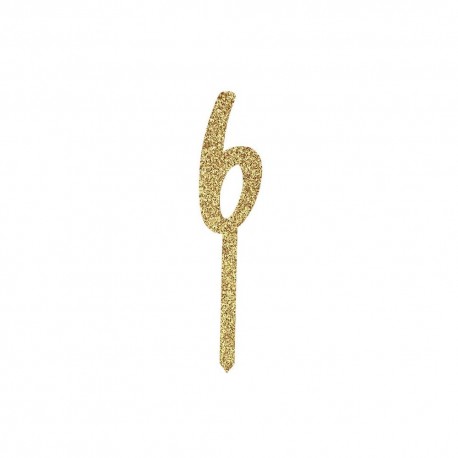 TOPPER NUMRO 6 - GLITTER
