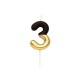 CANDELINE NUMERO - NERO E ORO