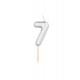 CANDELINE NUMERO BOMBATE PICCOLE - ARGENTO