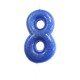 CANDELINE NUMERO - BLU GLITTER