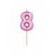 CANDELINE NUMERO BOMBATE PICCOLE - FUCSIA