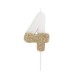 CANDELINE NUMERO - BIANCO E ORO GLITTER