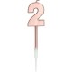 CANDELINE NUMERO CON STELO LUNGO - ROSE GOLD