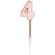 CANDELINE NUMERO CON STELO LUNGO - ROSE GOLD