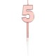 CANDELINE NUMERO CON STELO LUNGO - ROSE GOLD