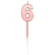 CANDELINE NUMERO CON STELO LUNGO - ROSE GOLD