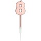 CANDELINE NUMERO CON STELO LUNGO - ROSE GOLD