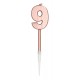 CANDELINE NUMERO CON STELO LUNGO - ROSE GOLD