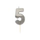 CANDELINE NUMERO - AREGENTO GLITTER