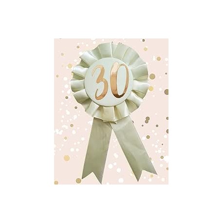 COCCARDA BIANCA CON 30 ROSE GOLD