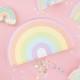 8 PIATTI ARCOBALENO PASTELLO