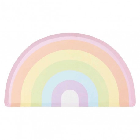 8 PIATTI ARCOBALENO PASTELLO
