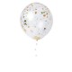 kit 8 palloncini 45 cm trasparenti con coriandoli quadrati
