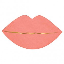 16 tovaglioli labbra rosa