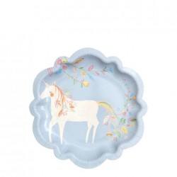 8 Piatti piccoli ''Meri Meri''con unicorno