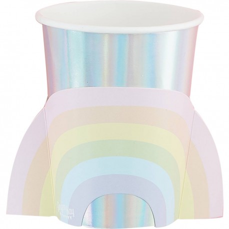 8 Bicchieri Rainbow Pastel